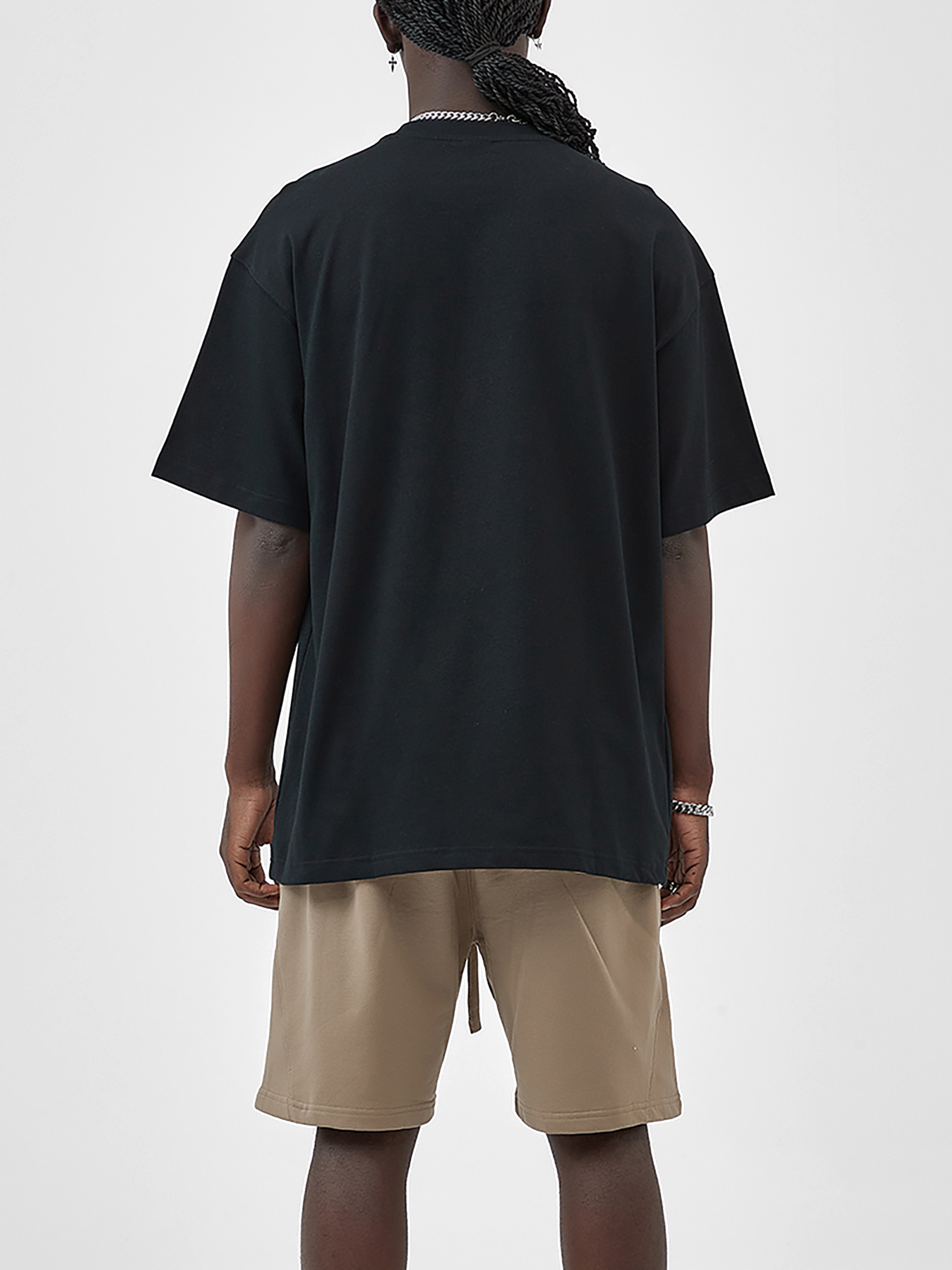Streetwear Unisex Earth Tone Heavyweight Loose Fit FOG T